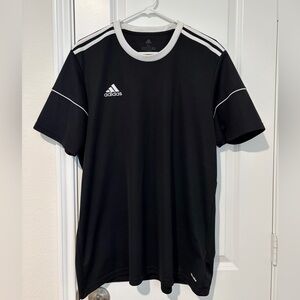Adidas Men's Black and White Short Sleeve Tee